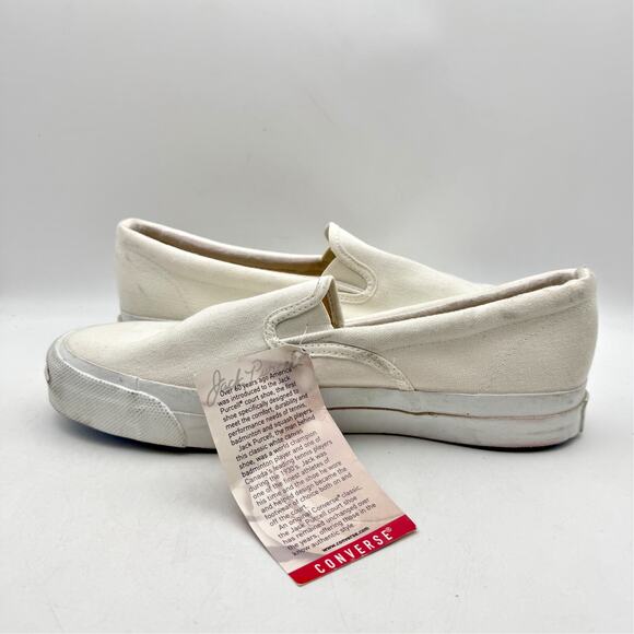 Converse x Jack Purcell Mens Court Sneakers US 12 White Beige Canvas NWT main image 4